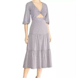 PARKER NWT Marzia Striped Cutout Midi Dress US 8